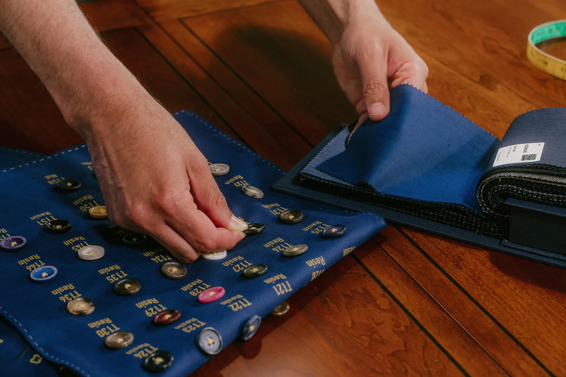 Selecting premium buttons and accents for a bespoke suit