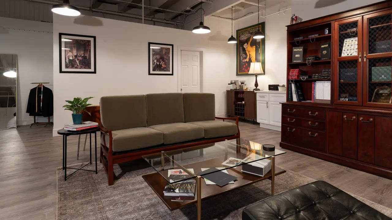 The lounge of the BY FINO studio in Los Gatos